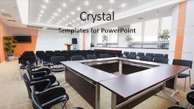  Presentation with interior - PPT layouts featuring modern office interior boardroom background and a light gray colored foreground