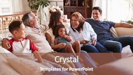  Presentation with generation family farm - Audience pleasing PPT theme consisting of tv grandmother using remote control backdrop and a tawny brown colored foreground