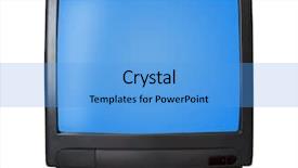  Presentation with plasma - Beautiful PPT theme featuring tv isolated on a white backdrop and a teal colored foreground