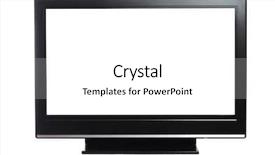  Presentation with flat - Colorful theme enhanced with tv isolated on white background backdrop and a white colored foreground