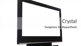  Presentation with flat - Amazing slide set having tv isolated on white background backdrop and a white colored foreground