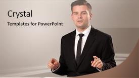  Presentation with viruses and host cell - Audience pleasing slide set consisting of tv journalism - televison presenter host in live backdrop and a soft green colored foreground