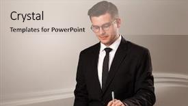  Presentation with live - Audience pleasing slide set consisting of tv journalism - televison presenter host in live backdrop and a soft green colored foreground