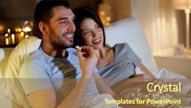  Presentation with popcorn - Audience pleasing slides consisting of tv junk food - people family and leisure concept backdrop and a tawny brown colored foreground