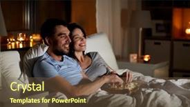  Presentation with junk food - Beautiful PPT theme featuring tv junk food - people family and leisure concept backdrop and a tawny brown colored foreground