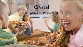  Presentation with teenagers - Slide deck consisting of tv junk food - teenagers watching tv and eating background and a coral colored foreground