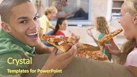  Presentation with social anxiety teenagers - Beautiful theme featuring tv junk food - teenagers watching tv and eating backdrop and a violet colored foreground