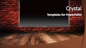  Presentation with news - Slide deck with tv news - black lcd tv screen background and a wine colored foreground