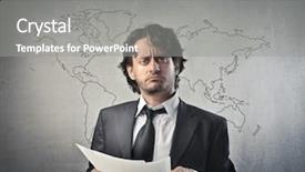  Presentation with journalist - Theme with tv news - journalist making expression background and a gray colored foreground