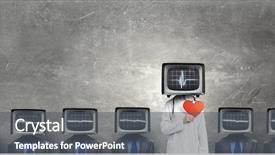  Presentation with head - Theme enhanced with tv rating - man with tv instead background and a  colored foreground