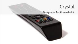  Presentation with control - Cool new PPT layouts with tv-remote-control-isolated backdrop and a white colored foreground