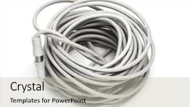  Presentation with antenna - Presentation theme enhanced with tv repair - isolated antenna cable background and a  colored foreground