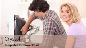  Presentation with television viewers - Colorful slide set enhanced with tv repair - man repairing television backdrop and a  colored foreground