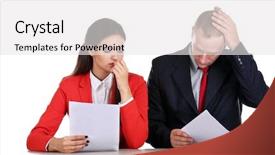  Presentation with anchors - Amazing PPT layouts having tv reporter - tv anchors training for telling backdrop and a  colored foreground