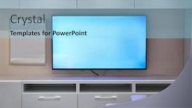  Presentation with light blue - Colorful PPT layouts enhanced with tv-room-with-bright-plain backdrop and a arctic colored foreground