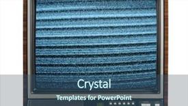  Presentation with television - Presentation design enhanced with tv screen - vintage television isolated background and a ocean colored foreground