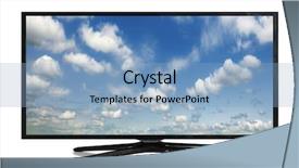  Presentation with octopus on isolated white - Audience pleasing slides consisting of tv screens - 4k monitor isolated on white backdrop and a light blue colored foreground