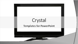  Presentation with television - PPT theme featuring tv screens - modern television isolated on white background and a white colored foreground