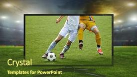  Presentation with translation - Beautiful presentation theme featuring tv screens - watching smart tv translation backdrop and a tawny brown colored foreground