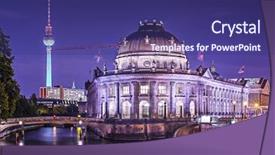  Presentation with museum - Amazing presentation theme having tv tower in berlin backdrop and a violet colored foreground