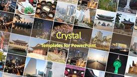  Presentation with monuments - PPT theme having tv tower skyscrapers national food background and a tawny brown colored foreground