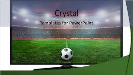  Presentation with translation - Presentation theme enhanced with tv translation of football game background and a  colored foreground