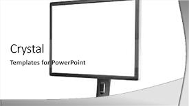 Presentation with monitor computer - Audience pleasing PPT layouts consisting of tv viewing - computer monitor isolated on white backdrop and a white colored foreground