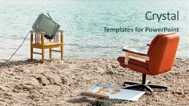  Presentation with decor - Audience pleasing slide set consisting of tv viewing - vintage decor on the lake backdrop and a soft green colored foreground