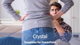  Presentation with drinking problem - Presentation design consisting of tv violence - drinking problem drunk husband man background and a ocean colored foreground