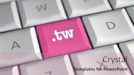  Presentation with name - Audience pleasing slide deck consisting of tw-domain-name backdrop and a coral colored foreground