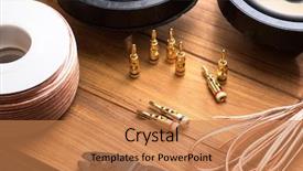  Presentation with audio speaker - Slides having tweaking audio audio speakers background and a coral colored foreground