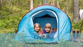  Presentation with tent - Amazing slide set having tween-girls-lying-together backdrop and a light blue colored foreground