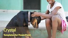  Presentation with black girl - Amazing slide deck having tween haitian girl happily petting backdrop and a  colored foreground