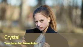  Presentation with sweet - Presentation design with portrait of a twelve-year background and a violet colored foreground