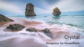  Presentation with ocean - Slide deck with twelve apostles along the great background and a light blue colored foreground