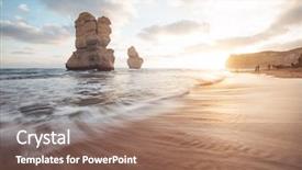  Presentation with ocean - Slide deck featuring twelve apostles along the great background and a coral colored foreground