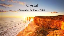  Presentation with port - Presentation enhanced with twelve apostles australia victoria port background and a teal colored foreground