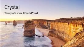  Presentation with port - PPT theme consisting of woman with happy face has hot beverage on break morning drink and date concept lady holds cup of coffee with bearded businessman behind her girl with blond hair in bun on light blue cafe background background and a light gray colored foreground.