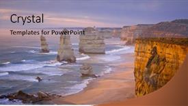  Presentation with ocean - Amazing presentation design having twelve apostles great ocean road backdrop and a light blue colored foreground