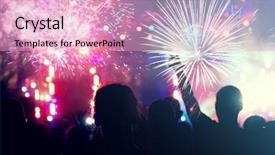  Presentation with fireworks - Amazing presentation having momos - fireworks and crowd celebrating backdrop and a lemonade colored foreground