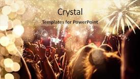  Presentation with new year - Audience pleasing slide deck consisting of social occasion - new year concept - cheering backdrop and a lemonade colored foreground