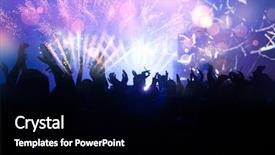  Presentation with new year - Cool new presentation theme with social occasion - new year concept - fireworks backdrop and a black colored foreground