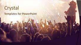  Presentation with new year - PPT theme featuring social occasion - new year concept - fireworks background and a cream colored foreground