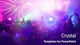  Presentation with fireworks on chinese new year - Amazing PPT layouts having social occasion - new year concept - fireworks backdrop and a navy blue colored foreground