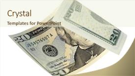  Presentation with history of dollar - Beautiful theme featuring twenty dollar banknote isolated backdrop and a cream colored foreground