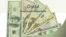  Presentation with money - Cool new PPT theme with twenty dollar bill - stock money backdrop and a soft green colored foreground