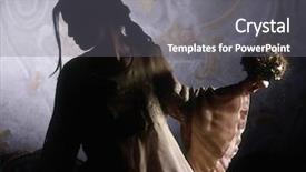  Presentation with audio tape in music studio - Cool new PPT layouts with twenty something - silhouette of young bride backdrop and a  colored foreground