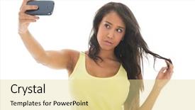  Presentation with black woman - Presentation with twenty something - young attractive black woman is background and a blonde colored foreground