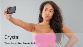  Presentation with black woman - Presentation featuring twenty something - young attractive black woman is background and a  colored foreground