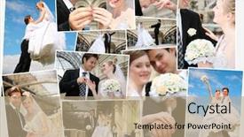  Presentation with people collage - Audience pleasing PPT layouts consisting of twenty two people two model backdrop and a coral colored foreground